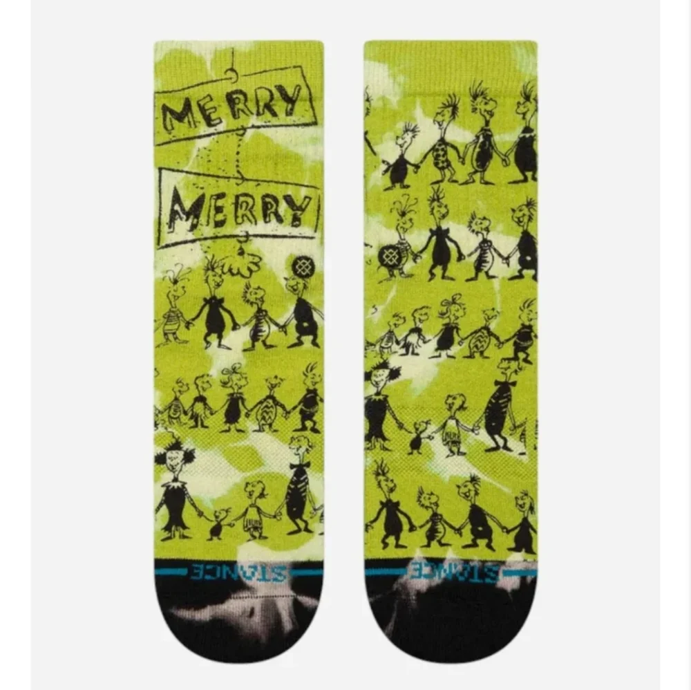 NWT Kid's The Grinch Down In Whoville Stance Crew Socks